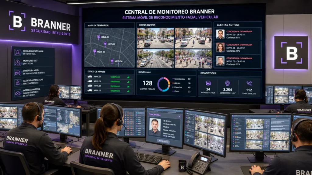 Central de Monitoreo Inteligente para Vigilancia Vehicular y Reconocimiento Facial Móvil