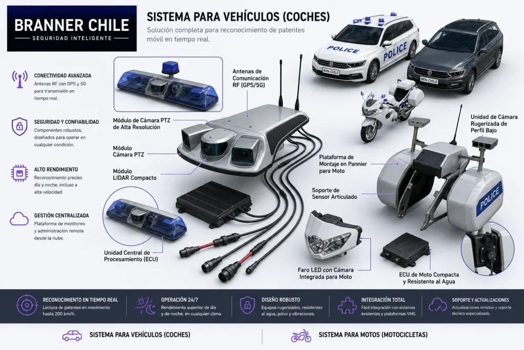 Reconocimiento Facial Móvil para Vehículos Cámaras IA Vehiculares Branner Chile